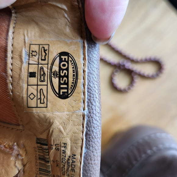 FOSSIL Genuine Leather Ankle Booties Sz 10 - Picture 3 of 14